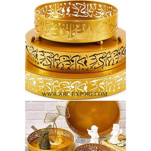Ustensiles de cuisine à 2 niveaux Plateau de service pour le Ramadan Accents décoratifs standard Nouvelle arrivée Vaisselle Maison et restaurant Plateau de service pour aliments - Product Image 5