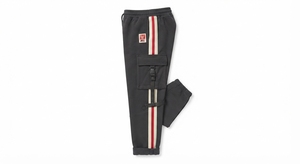 Custom Logo Men's <b>Cargo</b> Jogger Pants 100% Polyester Drawstring Elastic Waist Side Stripe Casual Trousers for Daily Wear - Product Image 3