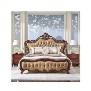 가정 장식을위한 가정 침실 가구를위한 아랍 디자인 로얄 호화로운 왕 침실 세트