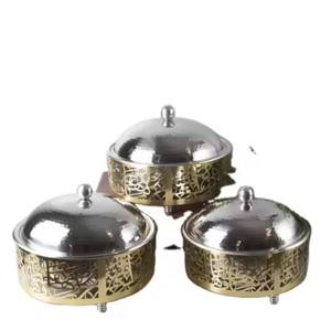 Olla caliente de acero inoxidable duradera con perilla en forma de Luna, cazuela redonda con tapa para servir alimentos a granel y necesidades de catering - Product Image 4