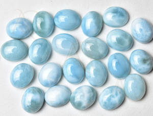 อัญมณีทรงรีลาริมาร์อัญมณีสีฟ้าทรงหลวมอัญมณีสีเงินแบบแบนราบ3X5มม. ถึง20x30มม. เพกโทไลท์สีฟ้า - Product Image 5