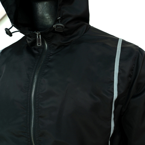 ชุดไนลอนซิปอัพสำหรับทุกเพศชุดกันลมโพลีเอสเตอร์เนื้อแข็งชุดวอร์มสำหรับวิ่งจ๊อกกิ้งไซส์ใหญ่ระบายอากาศได้ดี - Product Image 3