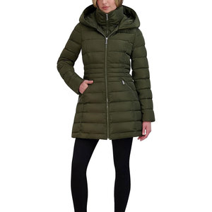 แจ็กเก็ตขนเป็ดแบบสั้นของผู้หญิงเสื้อแจ็คเก็ตขนเป็ดแบบซิปสำหรับฤดูหนาวโลโก้ตามสั่งดีไซน์ใหม่ล่าสุด - Product Image 6