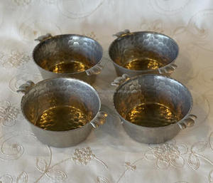 Bols de service alimentaire en fer martelé Plat en métal de la meilleure qualité Parfait pour la table à dîner à la maison Bol de présentation de salade élégant - Product Image 3