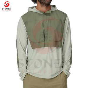 Sweat à capuche de pêche à séchage rapide de haute qualité avec logo personnalisé à manches longues Sweat à capuche de pêche avec logo personnalisé pour hommes - Product Image 3