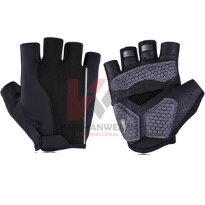 Guantes de ciclismo para hombre y mujer, antideslizantes, con amortiguación, ligeros, de medio dedo, transpirables - Product Image 1
