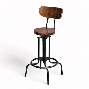 Tabouret de bar en fer de style industriel réglable en hauteur pour cuisine, bar à domicile, clubs - Product Image 1