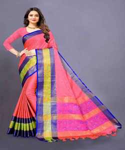 Saree en soie douce avec chemisier Vêtements pour femmes Dames Fête Festival Usage quotidien Sari en soie de coton doux Vente en gros à bas prix Ethnique - Product Image 3