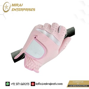 ถุงมือกอล์ฟมืออาชีพผ้านิ่มสีชมพูสำหรับผู้หญิงหนังแกะมือซ้ายและขวาดีไซน์สบายระบายอากาศได้ดี - Product Image 5