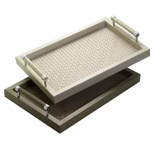 Nuevo diseño para 2023 tamaño personalizado nueva llegada 3 piezas de cuero multicolor al por mayor con la mejor calidad bandeja de servicio - Product Image 4