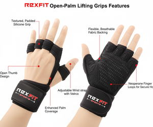 Guantes Deportivos RexFit para Hombre y Mujer |   Guantes Ligeros para Fitness con Excelente Agarre para Entrenamientos en el Gimnasio - Product Image 5