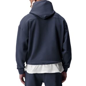 Conjunto personalizado de pantalones cortos con capucha para hombre, ropa de calle, sudaderas con capucha para correr, pantalones cortos de manga larga para hombre, chándales de dos piezas, chándal transpirable OEM - Product Image 2