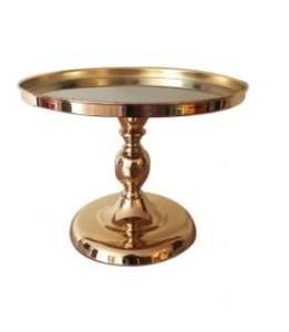 Mesa Auxiliar de Lujo con Borde Festoneado Dorado de Aluminio y Base de Pedestal Elegante, Mesa Decorativa para Sala de Estar, Dormitorio u Oficina - Product Image 3