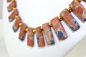 Cuentas planas de forma rectangular de sodalita Natural 8,5x20-11x27 MM cuentas de piedras preciosas Briolette fabricación de joyas al por mayor 1 hebra - Product Image 5