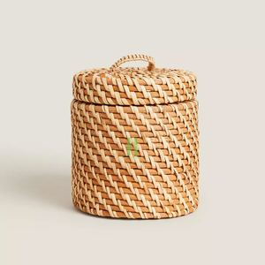 Best Price Rattan Storage <b>Basket</b> for Kid <b>Toys</b> Rattan Hamper with Lid Jewelry <b>Basket</b> Gift Hamper <b>Baskets</b> OEM Designs from Vietnam - Product Image 1