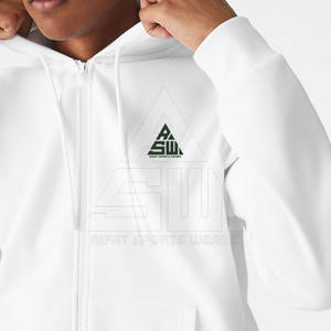 Sweat-shirts à capuche zippés pour hommes, haute qualité, meilleur prix, design personnalisé, uni, teint, mélange polyester/coton, respirant, écologique - Product Image 6