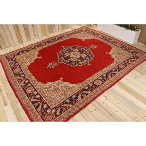 Tapis turc vintage 9,3 x 11,2 pieds, tapis surdimensionné, tapis abstrait rouge - Product Image 1