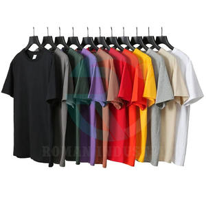 เสื้อยืดผ้าฝ้าย100% สำหรับผู้ชายเสื้อยืดธรรมดาพิมพ์ลาย DTG ทรงโอเวอร์ไซส์ - Product Image 1