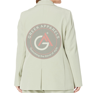 2023 femmes à la mode manches longues Blazers manteaux tenue de bureau blazer décontracté pour les femmes Logo personnalisé prix de gros - Product Image 5