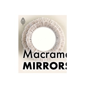 Accessoire de décoration fabriqué à la main en Inde Vente en gros Exportateur Designer Macramé Miroir mural décoratif fait main pour la décoration intérieure - Product Image 2