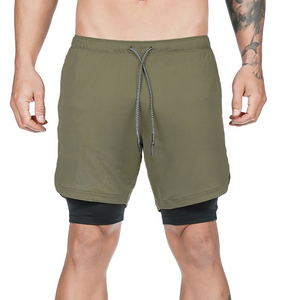 Best Quality Lightweight Nylon Gym Athletic High Waist <b>Compression</b> <b>Men's</b> Double <b>Shorts</b> Customized Casual Workout Style - Product Image 1