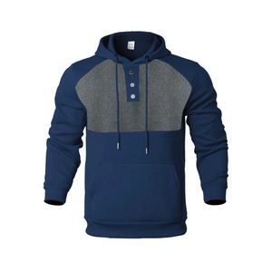 Light Ripe Casual Loose Hooded Button Jacket Suéter informal para hombre - Product Image 2
