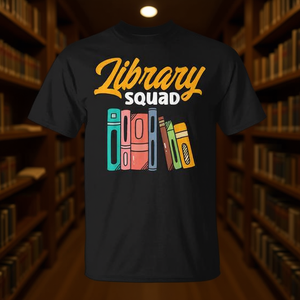 Camiseta Library Squad para bibliotecarios y personal de biblioteca, diseño para amantes de los libros - Product Image 3