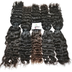 Paquete de Cabello Humano Indio Virgen de la Mejor Calidad 100%, Tejido Rizado, Donante Único, Doble Trama, Sin Procesar, Cutícula Alineada para Exportación - Product Image 3
