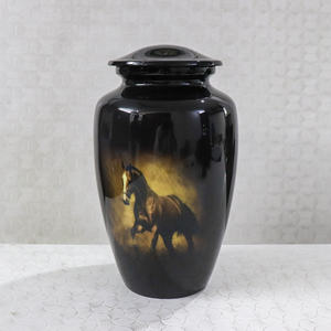 Urne funéraire moderne et élégante en aluminium pour adultes, de marque indienne, très vendue, avec urne à souvenirs et urne photo. - Product Image 6