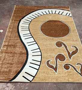 พรมทอเครื่องจักร โพลีโพรพิลีน ทันสมัย สไตล์ตุรกี คุณภาพสูง ป้องกันคราบ ขนยาว ลายนามธรรม ขนาดกลาง - Product Image 2