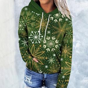 2025 nouveau 100% coton respirant pull personnalisé 3D imprimé sweats à capuche pour femme élégant goutte-épaule Premium sweats à capuche - Product Image 2