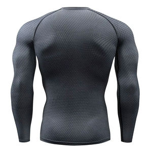 Custom Logo High Quality Jiu Jitsu Fitness <b>Swim</b> Rashguard Printed <b>Long</b> <b>Sleeve</b> MMA Men's BJJ Rash Guard - Product Image 3