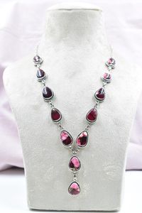 Collier en argent sterling plaqué rhodium fait à la main rose dahlia turquoise réglable chaîne de 18 pouces cadeau romantique pour elle - Product Image 4