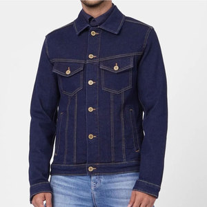 Veste en jean pour homme en coton avec logo personnalisé, respirante, pour usage extérieur, vente en gros - Product Image 1