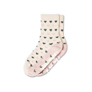 Chaussettes pour femmes, chaussettes de Pilates antidérapantes, motif de points de base, motif de cœur, bordure à volants, tricot jacquard antidérapant, chaussettes de yoga, accessoires de studio - Product Image 4