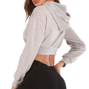 Sweat à capuche court et élégant à lacets pour femmes Sweat à capuche et sweat-shirt en polaire pour la mode décontractée et streetwear - Product Image 4