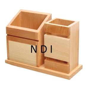 Estuche portalápices de madera con estilo de uso multiusos, soporte de almacenamiento para bolígrafos de decoración de mesa de escritorio u otros artículos de papelería - Product Image 3