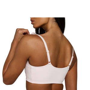 Sujetador deportivo de yoga de alta sujeción personalizado para mujer con almohadillas extraíbles, logo frontal, top corto transpirable para entrenamiento, venta al por mayor. - Product Image 6