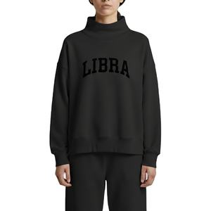 เสื้อสเวตเชิ้ตแขนยาวทรงโอเวอร์ไซส์ คอเต่า สไตล์ฮิปฮอป ผ้าถัก สำหรับผู้หญิง ขายดี เหมาะสำหรับใส่ในฤดูหนาว - Product Image 1