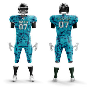 2025 nouveaux maillots de Football américain ensemble de shorts personnalisé de haute qualité 100% Polyester respirant maille avant Logo grande taille tarif bas - Product Image 1