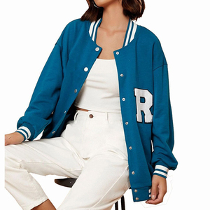 Ropa Mujer Temporada de invierno Ropa al aire libre Crop Varsity Jacket/Personaliza tu propio diseño Mujeres Crop Varsity Jacket OEM - Product Image 6