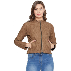2024 nouveauté fabricant femmes veste en cuir pur pour vêtements de mode filles Logo personnalisé vestes en cuir OEM entretenu - Product Image 1