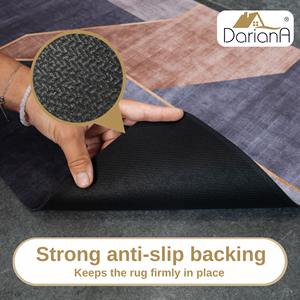 Dalewin Modern Hexagon Printed Bath <b>Mat</b> Rectangle Non-Slip Rubber Backed Microfiber Fabric <b>Machine</b> <b>Washable</b> Home Use Gray - Product Image 6