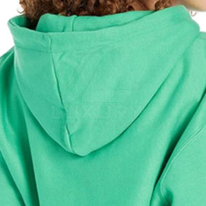 Sudadera recortada de algodón suave con logotipo personalizado para mujer Top corto informal de invierno de nuevo diseño con cuello con capucha frontal - Product Image 5