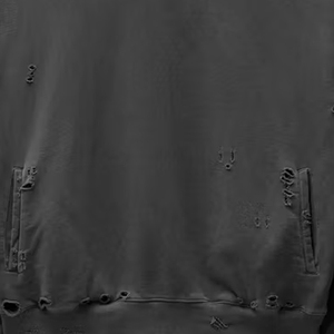 Sweat à capuche de haute qualité coupe décontractée épaules tombantes vêtements de rue personnalisés à capuche en coton mélangé Vintage - Product Image 6