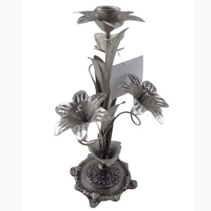 Vintage Iron <b>Candle</b> Holder Nickel Antique Christmas <b>Candle</b> Stand Affordable <b>Candle</b> Pillar <b>Bulk</b> Handcrafted - Product Image 1
