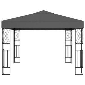 DOORSTEP DELIVERY Anthracite Fabric 9.8'x9.8' Gazebo <b>Canopy</b> & <b>Pergola</b> - Product Image 2