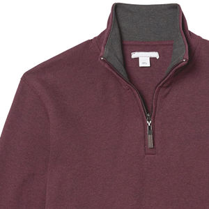 Sweat-shirt d'hiver en gros à quart de zip, en molleton doux mélangé de coton, coupe-vent, écologique, confortable, pour le travail décontracté - Product Image 4