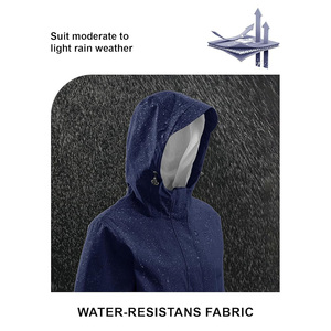 Veste coupe-vent Softshell imperméable et légère pour femmes Fermeture à glissière Impression de logo personnalisé en coton pour les amateurs de plein air - Product Image 3