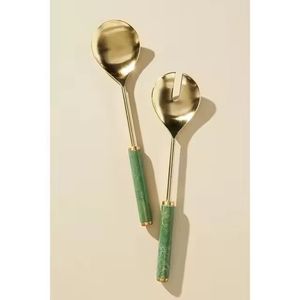 Best Quality Stainless Steel <b>Salad</b> <b>Server</b> With Resin Handle <b>Salad</b> Tools Utensils <b>Salad</b> Serving Spoon & Fork Set Kitchenware - Product Image 4